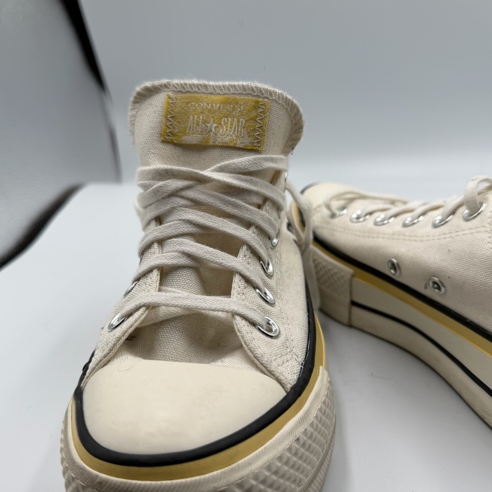 Converse Cream and Yellow Sneakers